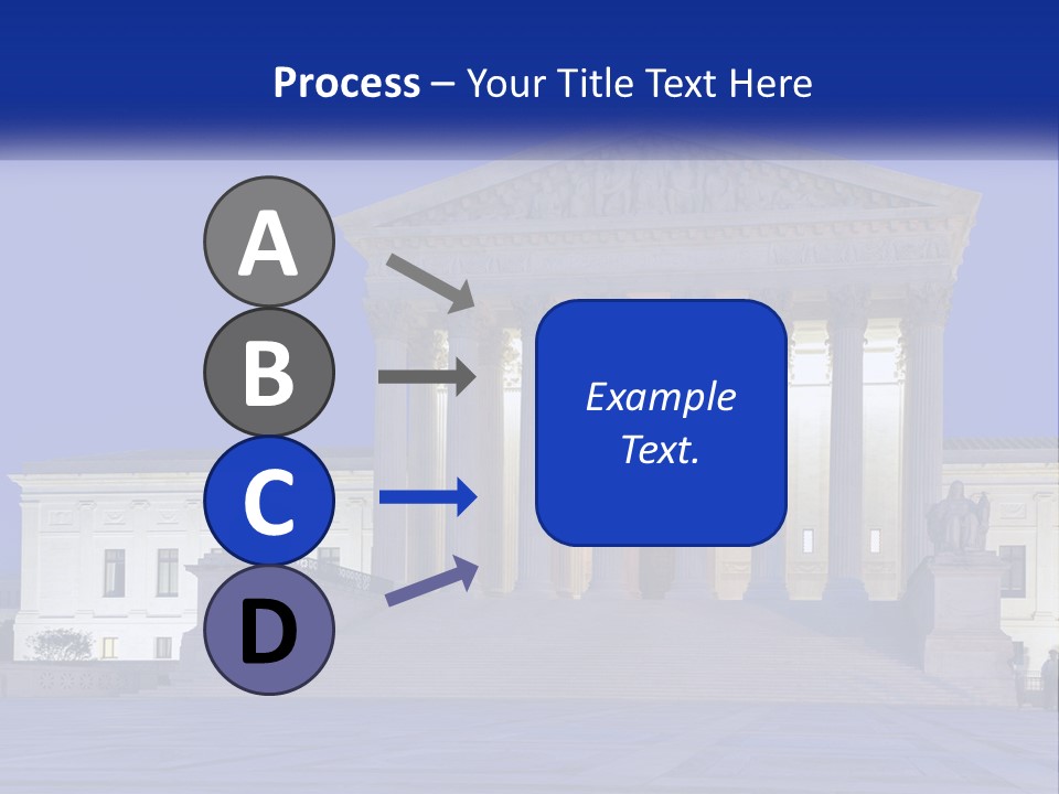 A Large Building With Columns In Front Of It PowerPoint Template