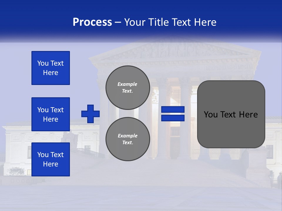 A Large Building With Columns In Front Of It PowerPoint Template