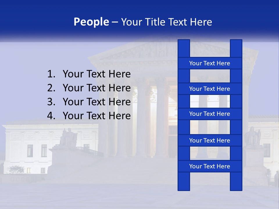 A Large Building With Columns In Front Of It PowerPoint Template