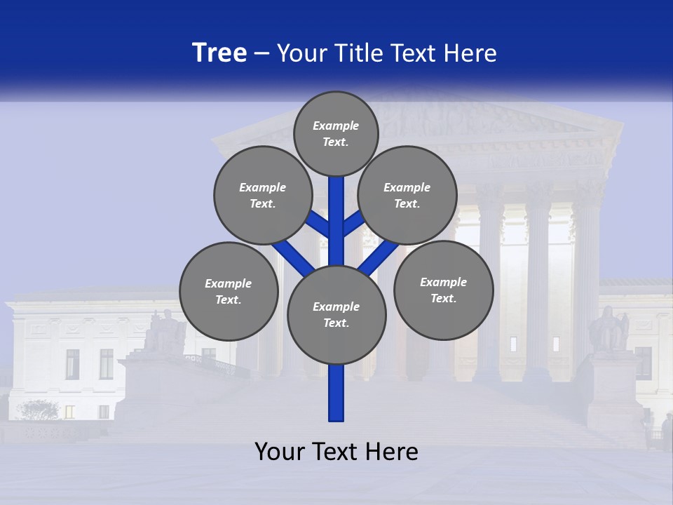 A Large Building With Columns In Front Of It PowerPoint Template