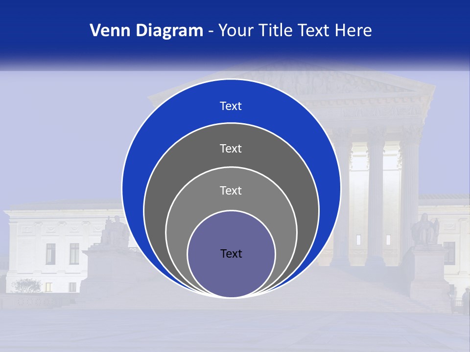 A Large Building With Columns In Front Of It PowerPoint Template