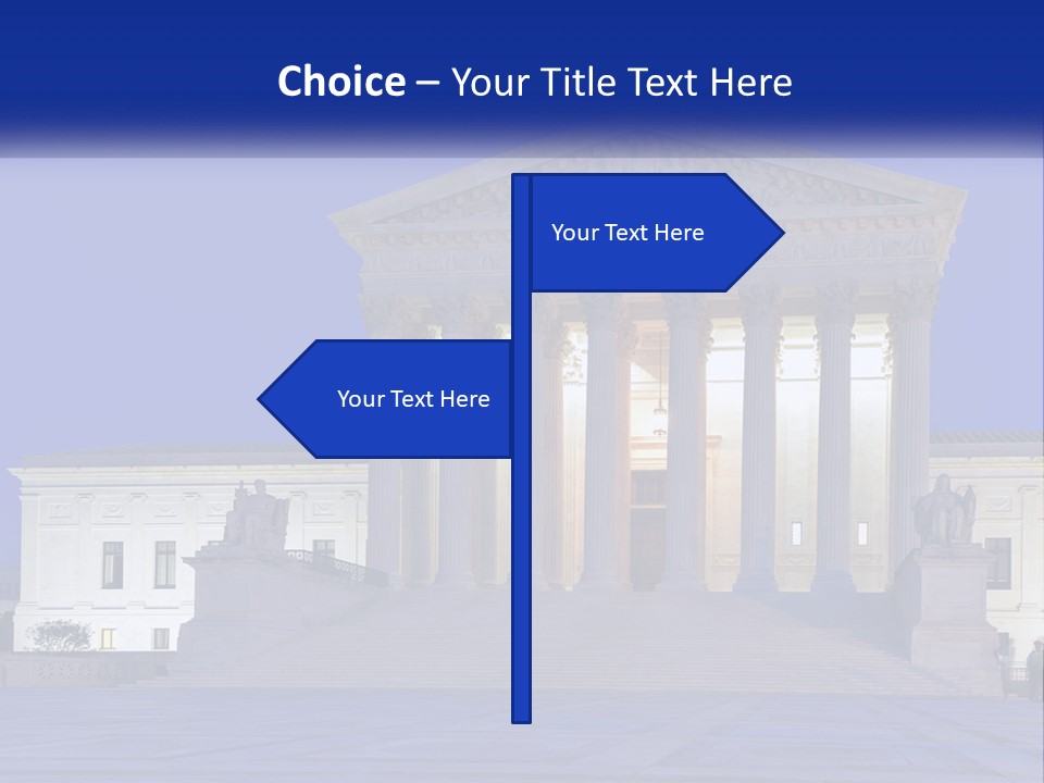 A Large Building With Columns In Front Of It PowerPoint Template