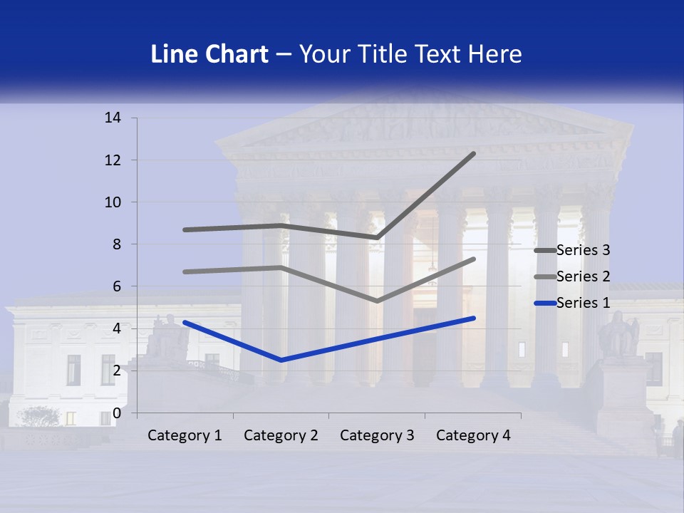 A Large Building With Columns In Front Of It PowerPoint Template