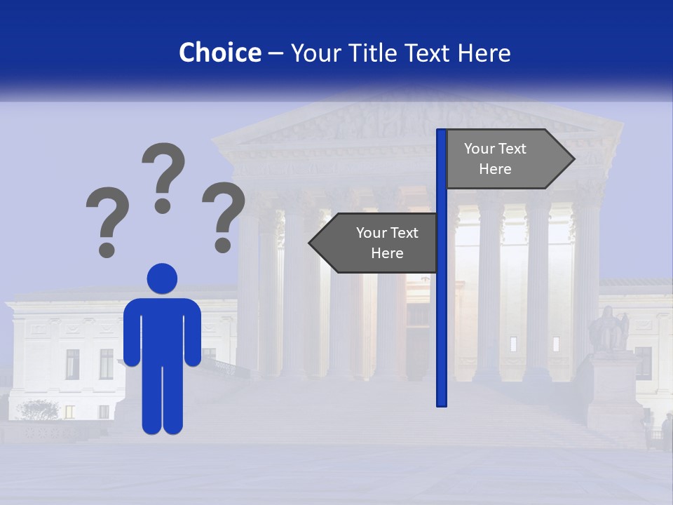 A Large Building With Columns In Front Of It PowerPoint Template
