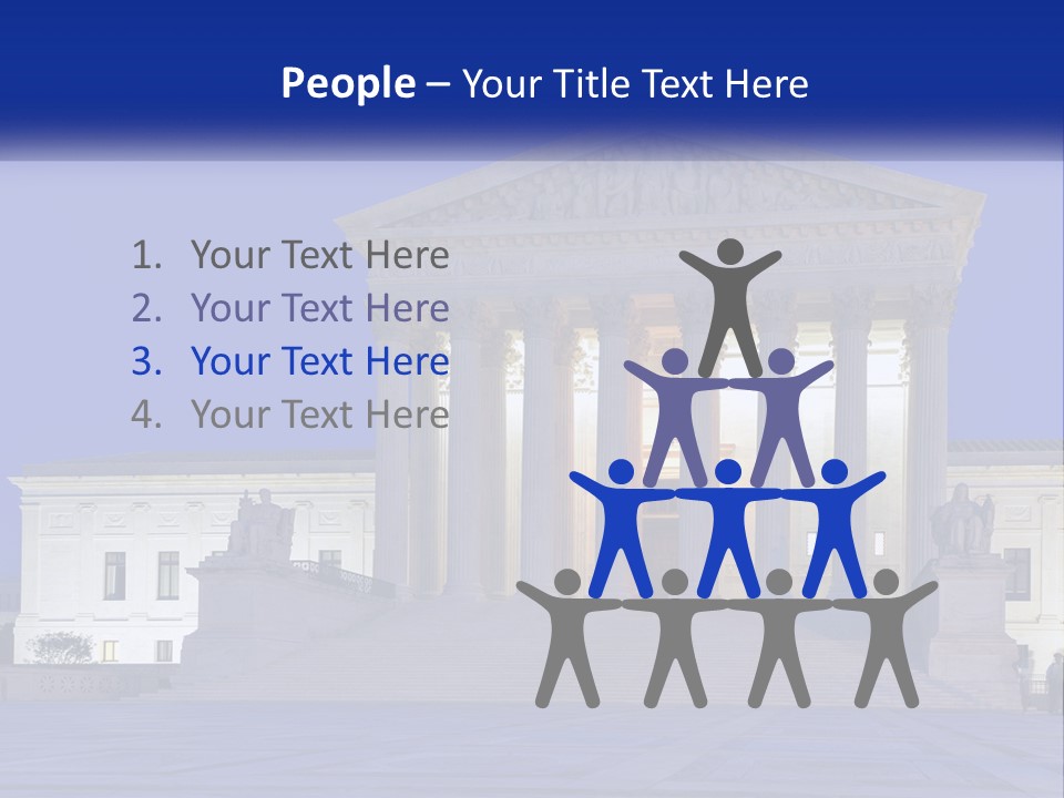 A Large Building With Columns In Front Of It PowerPoint Template