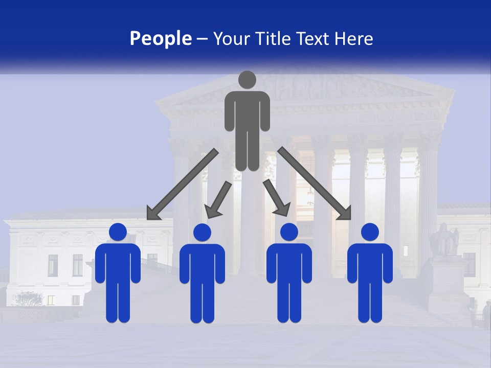 A Large Building With Columns In Front Of It PowerPoint Template
