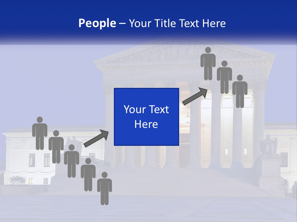 A Large Building With Columns In Front Of It PowerPoint Template