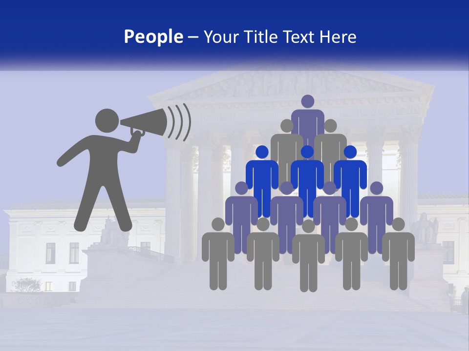 A Large Building With Columns In Front Of It PowerPoint Template