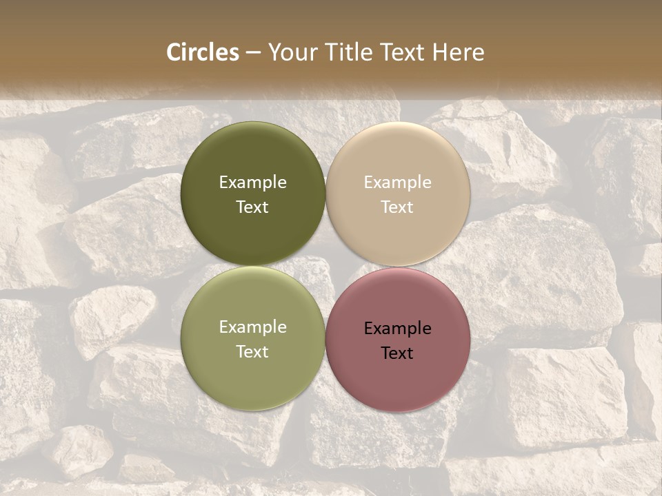 A Large Pile Of Rocks With A Brown Background PowerPoint Template