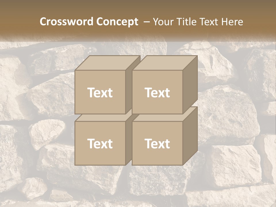 A Large Pile Of Rocks With A Brown Background PowerPoint Template