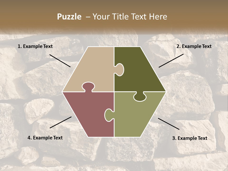 A Large Pile Of Rocks With A Brown Background PowerPoint Template