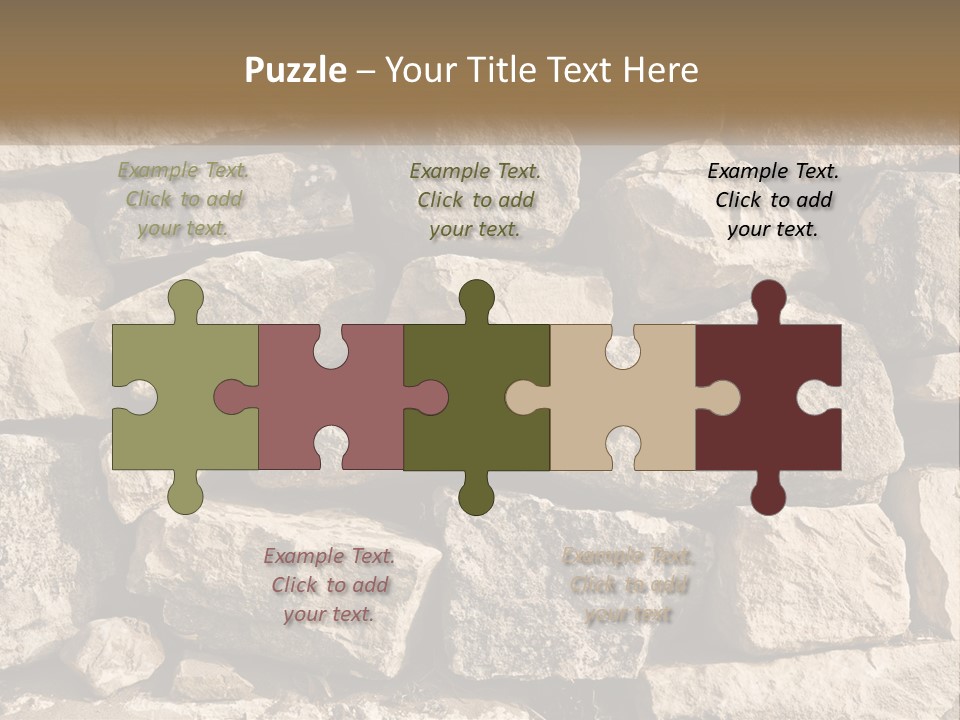 A Large Pile Of Rocks With A Brown Background PowerPoint Template