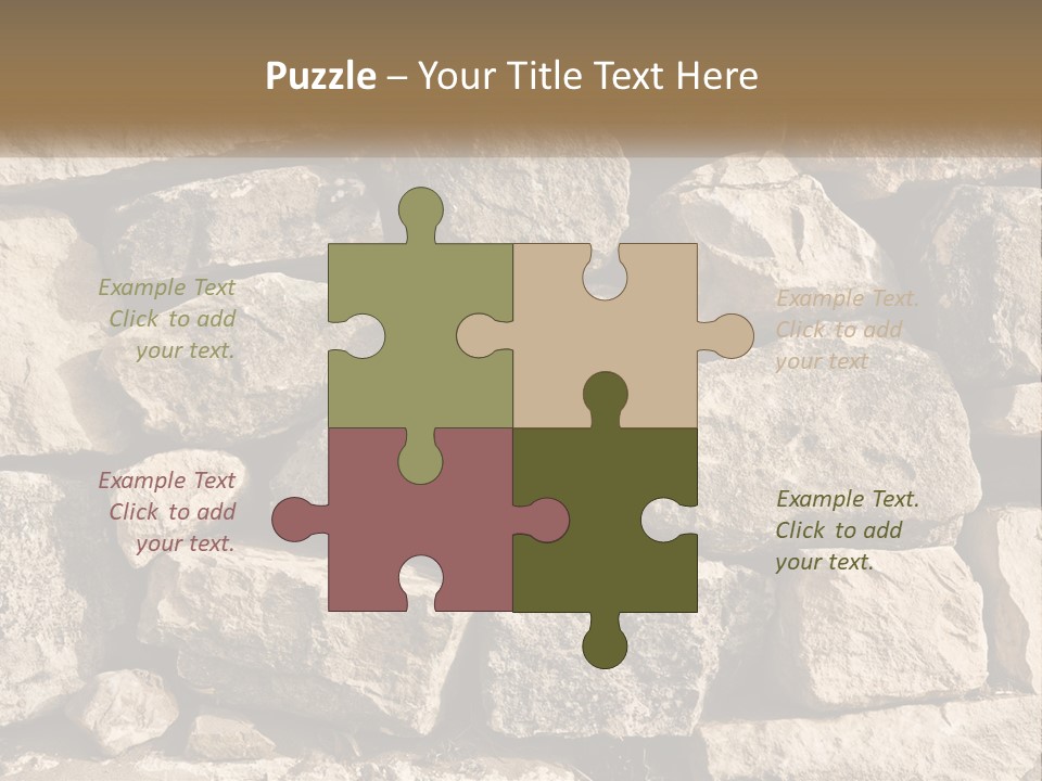 A Large Pile Of Rocks With A Brown Background PowerPoint Template