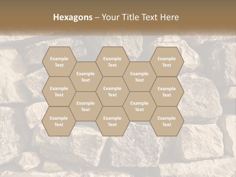 A Large Pile Of Rocks With A Brown Background PowerPoint Template