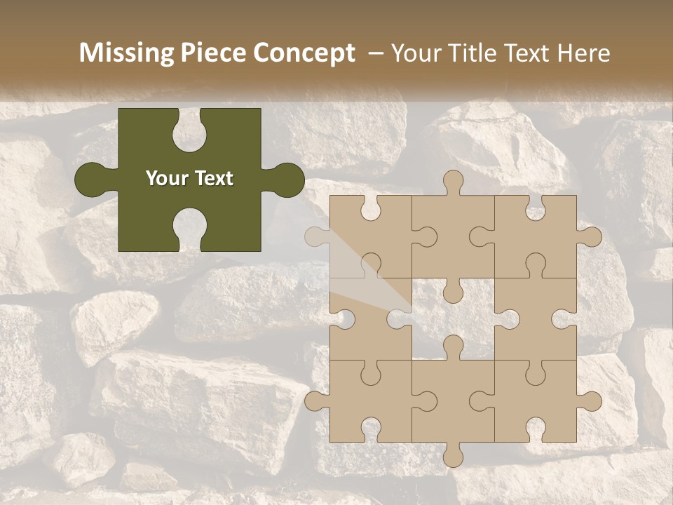 A Large Pile Of Rocks With A Brown Background PowerPoint Template