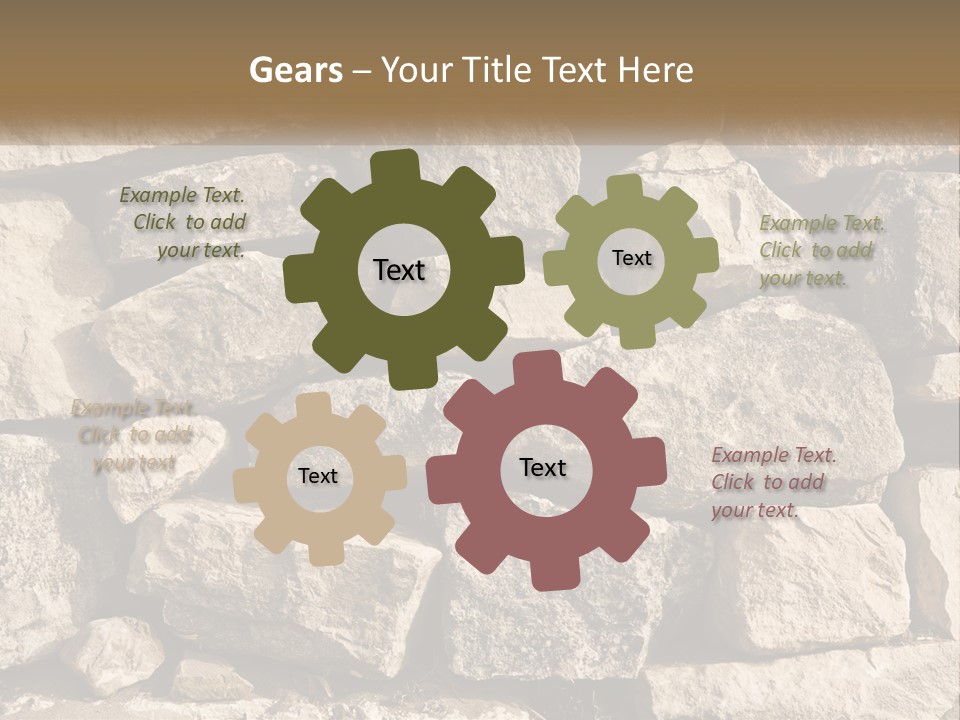 A Large Pile Of Rocks With A Brown Background PowerPoint Template