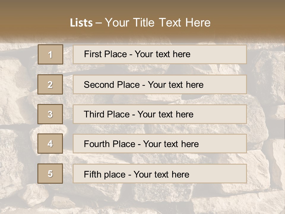 A Large Pile Of Rocks With A Brown Background PowerPoint Template