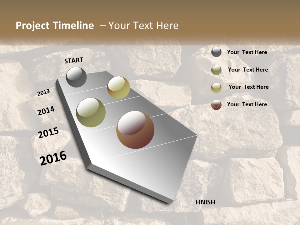 A Large Pile Of Rocks With A Brown Background PowerPoint Template