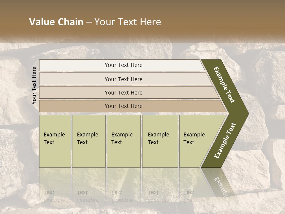 A Large Pile Of Rocks With A Brown Background PowerPoint Template