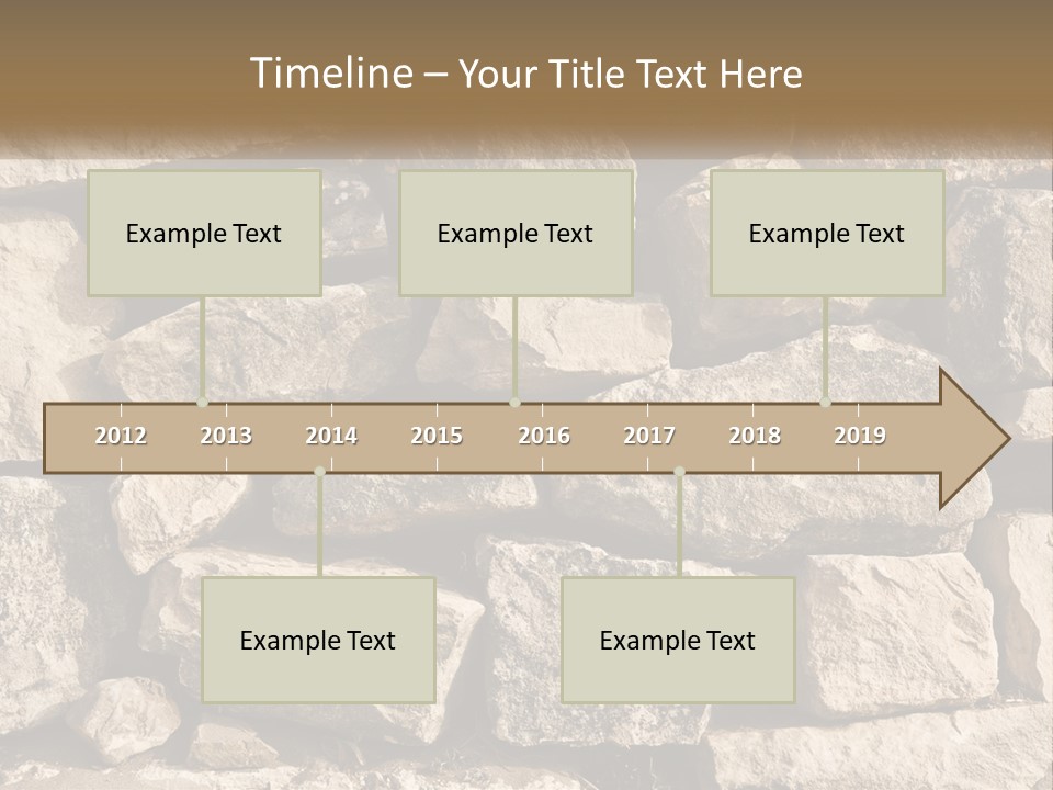 A Large Pile Of Rocks With A Brown Background PowerPoint Template