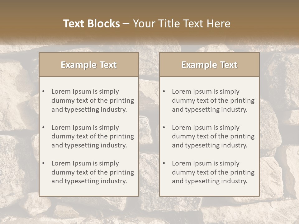 A Large Pile Of Rocks With A Brown Background PowerPoint Template