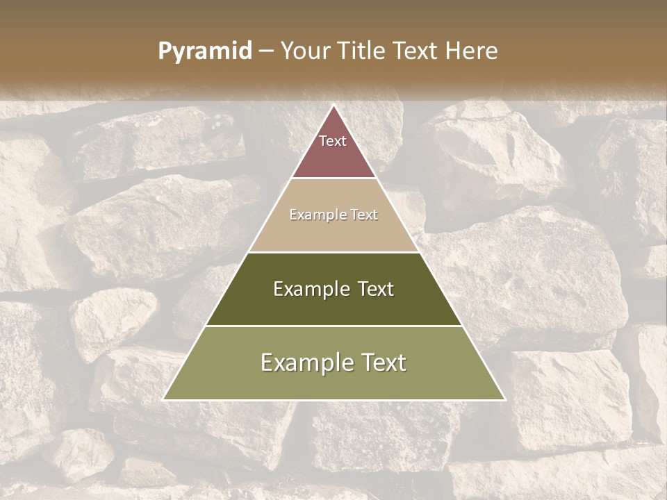 A Large Pile Of Rocks With A Brown Background PowerPoint Template