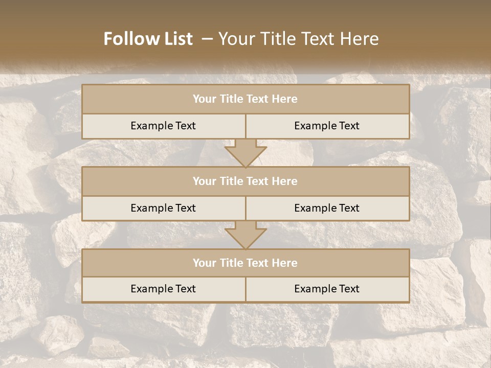 A Large Pile Of Rocks With A Brown Background PowerPoint Template