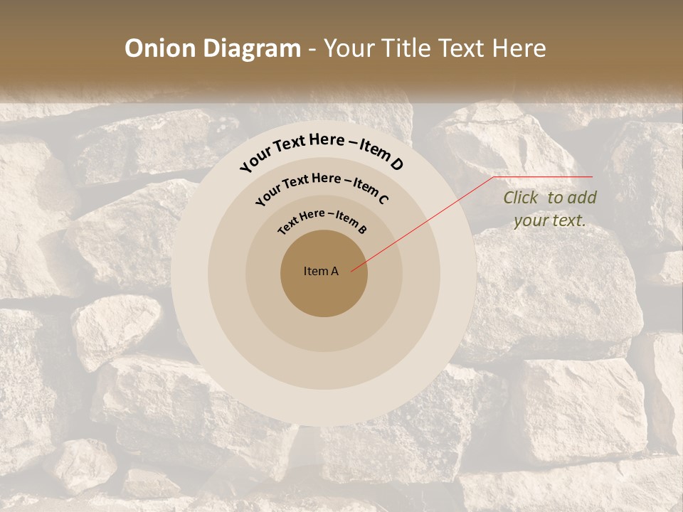 A Large Pile Of Rocks With A Brown Background PowerPoint Template