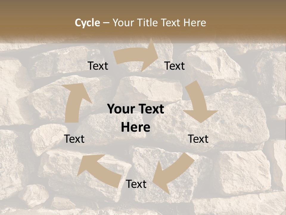 A Large Pile Of Rocks With A Brown Background PowerPoint Template