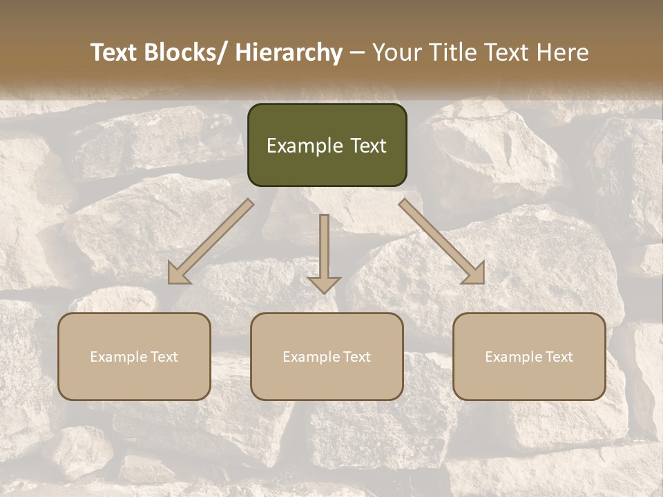 A Large Pile Of Rocks With A Brown Background PowerPoint Template