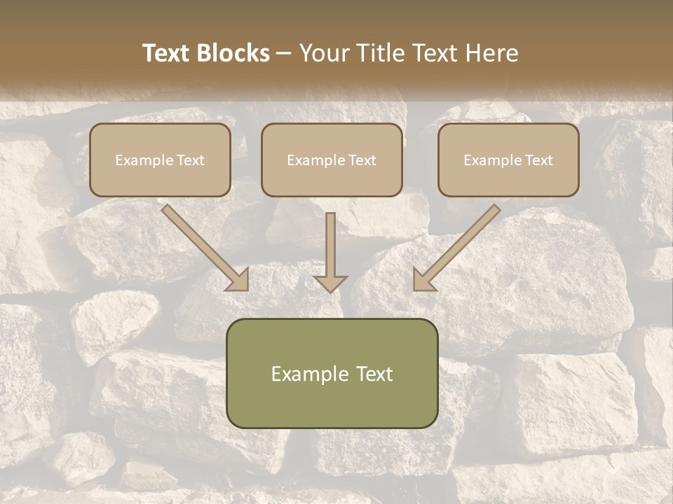 A Large Pile Of Rocks With A Brown Background PowerPoint Template