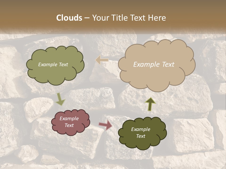 A Large Pile Of Rocks With A Brown Background PowerPoint Template