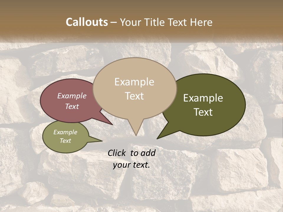 A Large Pile Of Rocks With A Brown Background PowerPoint Template