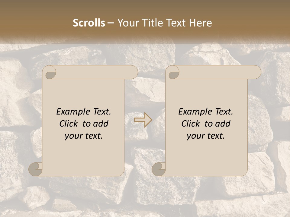 A Large Pile Of Rocks With A Brown Background PowerPoint Template