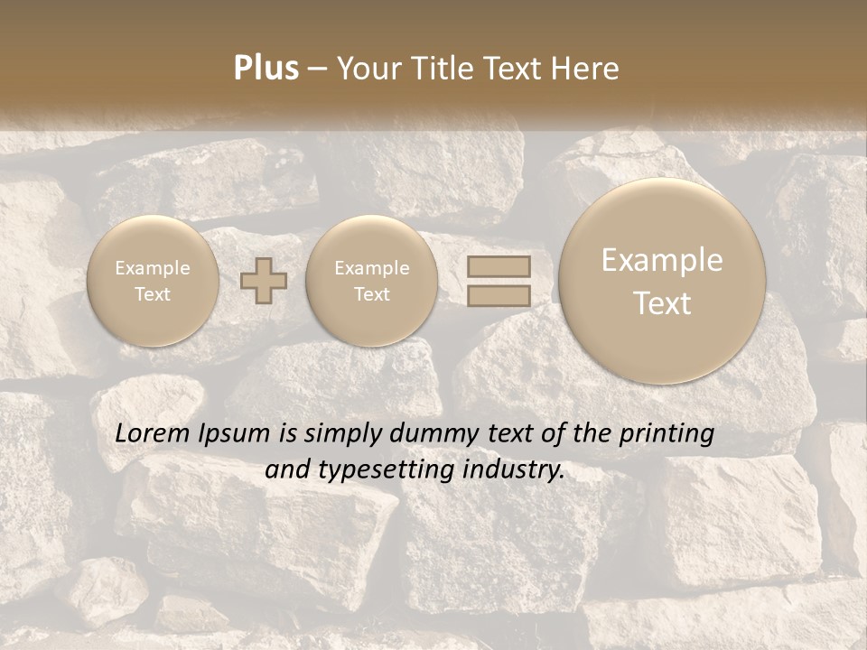 A Large Pile Of Rocks With A Brown Background PowerPoint Template