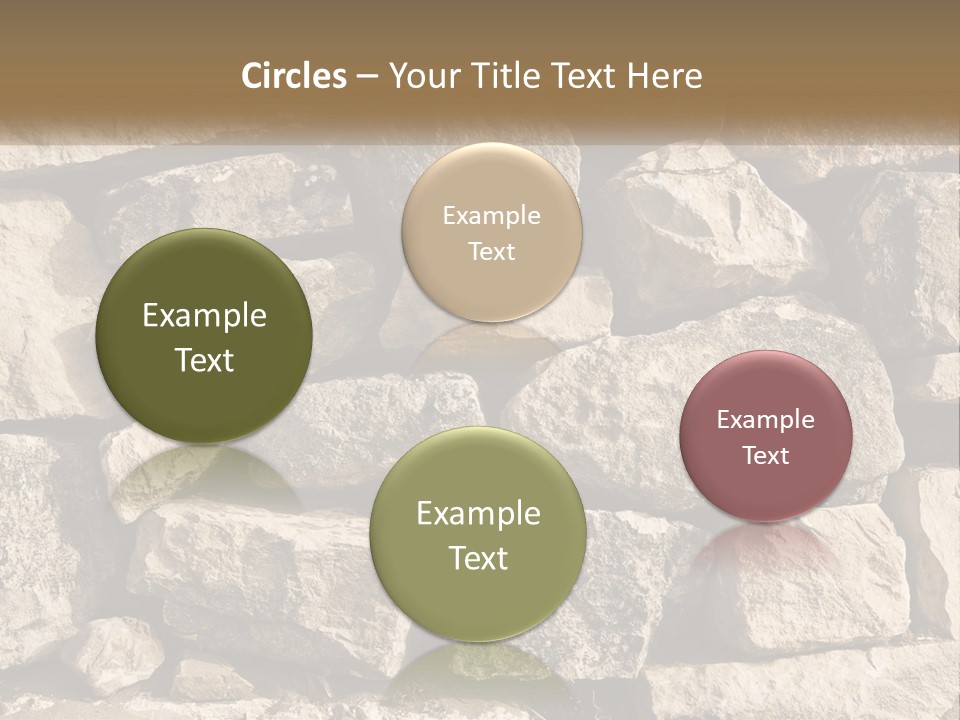 A Large Pile Of Rocks With A Brown Background PowerPoint Template