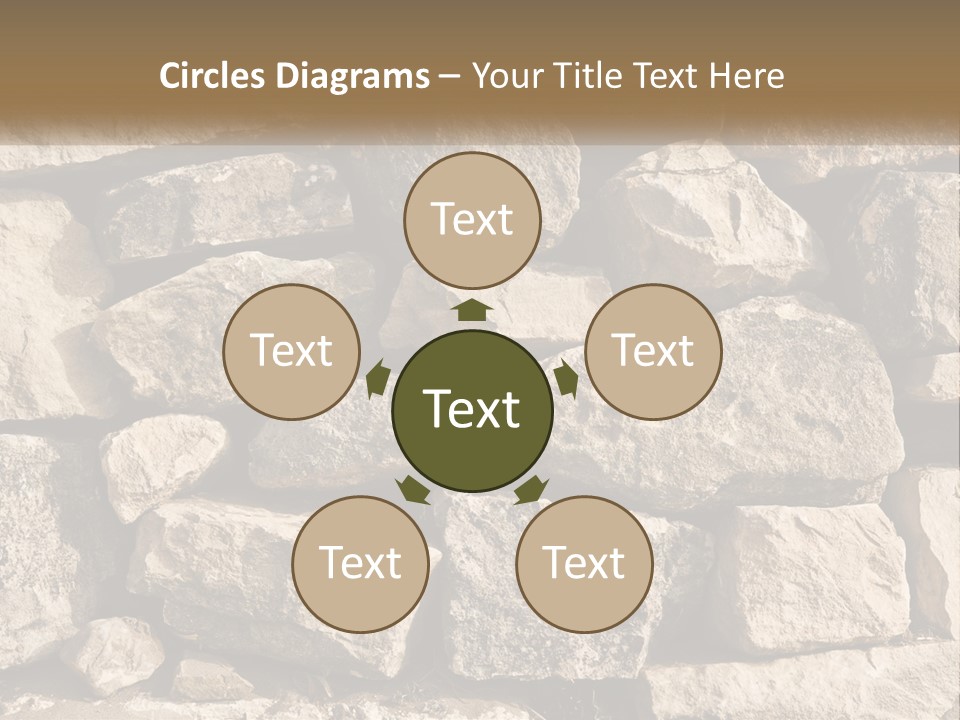 A Large Pile Of Rocks With A Brown Background PowerPoint Template