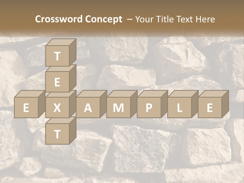 A Large Pile Of Rocks With A Brown Background PowerPoint Template