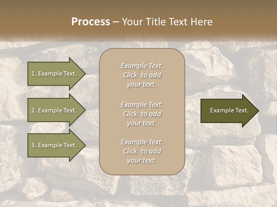 A Large Pile Of Rocks With A Brown Background PowerPoint Template