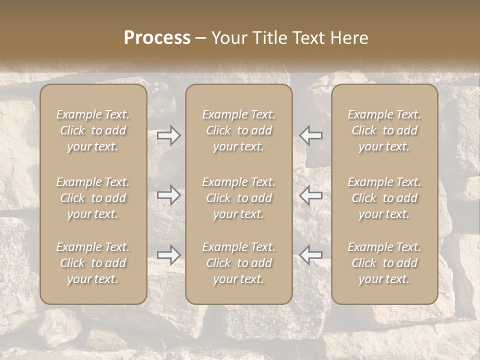 A Large Pile Of Rocks With A Brown Background PowerPoint Template