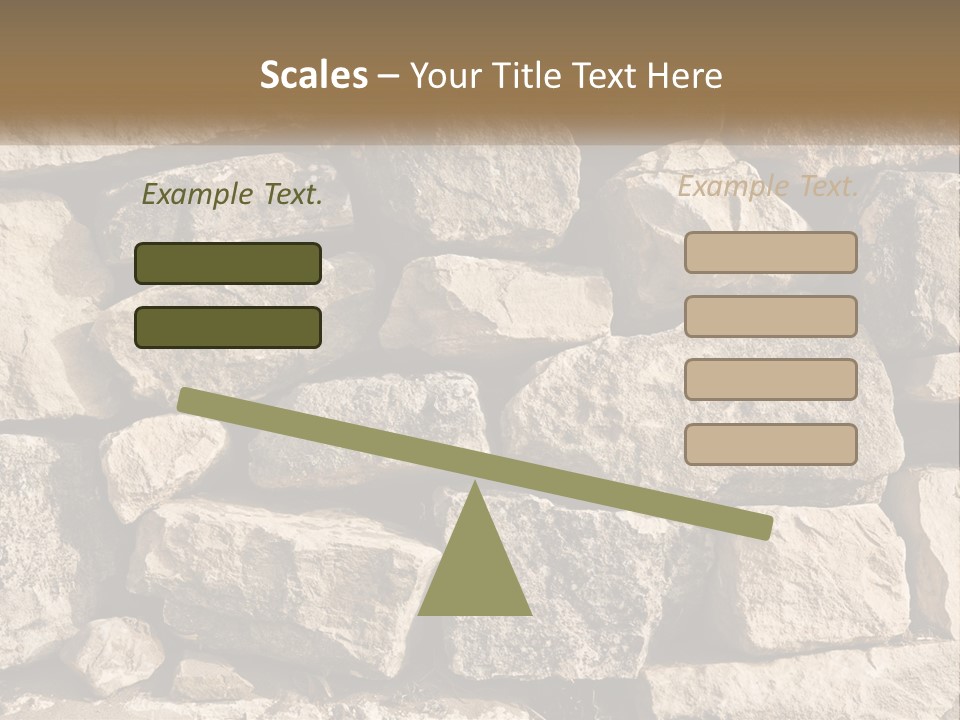 A Large Pile Of Rocks With A Brown Background PowerPoint Template
