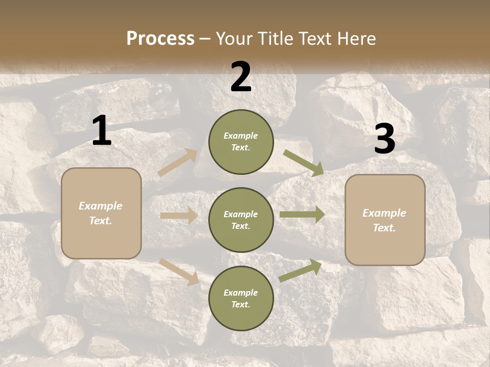 A Large Pile Of Rocks With A Brown Background PowerPoint Template