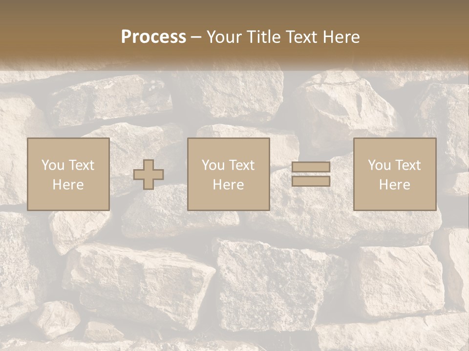 A Large Pile Of Rocks With A Brown Background PowerPoint Template