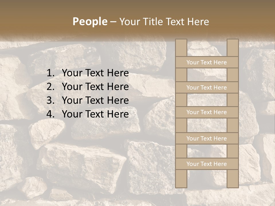 A Large Pile Of Rocks With A Brown Background PowerPoint Template