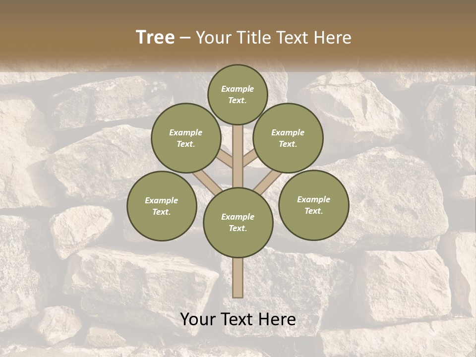 A Large Pile Of Rocks With A Brown Background PowerPoint Template