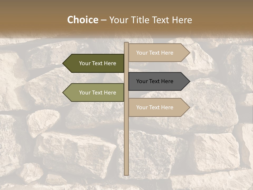 A Large Pile Of Rocks With A Brown Background PowerPoint Template