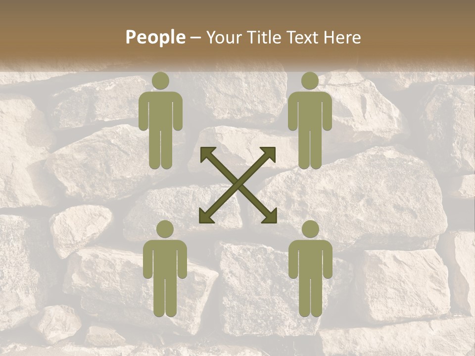 A Large Pile Of Rocks With A Brown Background PowerPoint Template