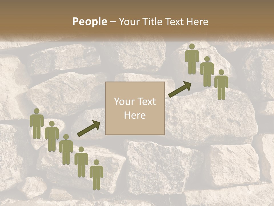 A Large Pile Of Rocks With A Brown Background PowerPoint Template