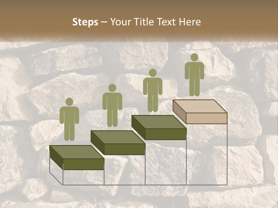 A Large Pile Of Rocks With A Brown Background PowerPoint Template