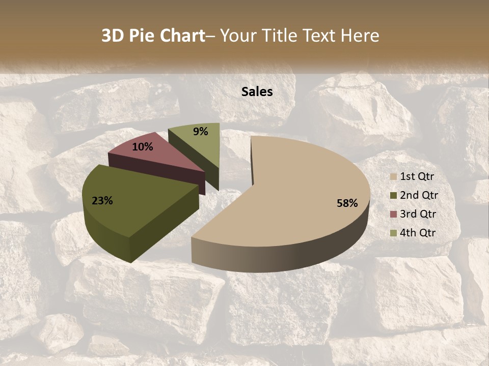 A Large Pile Of Rocks With A Brown Background PowerPoint Template